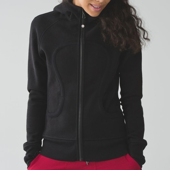 Lululemon Scuba Fleece Zip Up Hoodie Black Sz 8